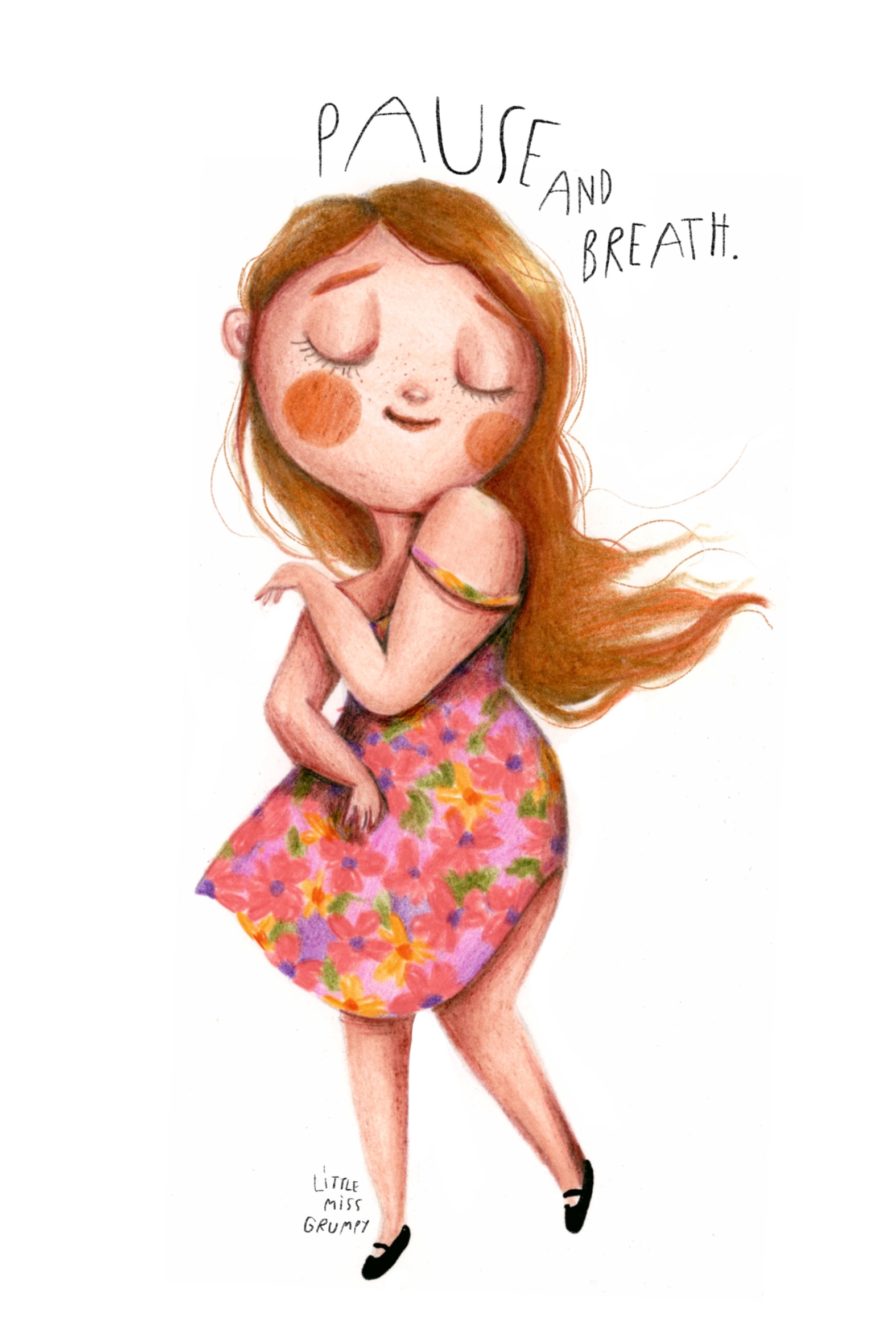 Pause and breath card little miss grumpy